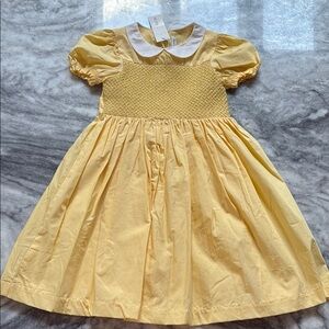 Janie and Jack Yellow Dress with White Collar